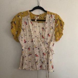 Anthropologie tie front shirt